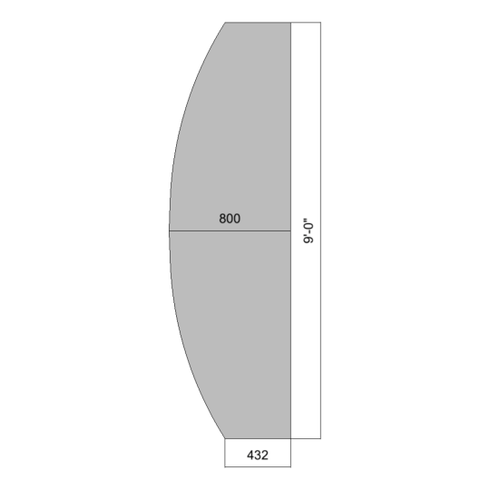Flat Outward Curved 09' (Left)