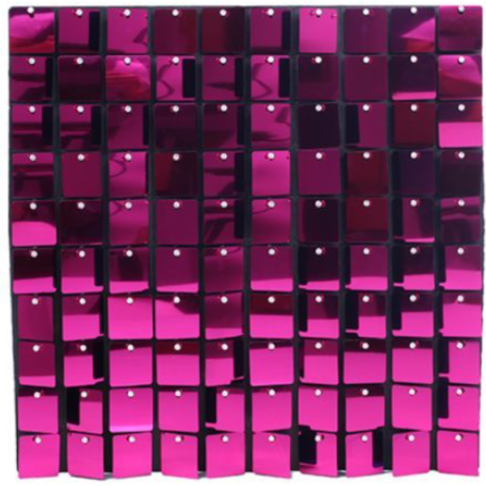 8ft x 8ft Fuchsia Shimmer Wall Assembly