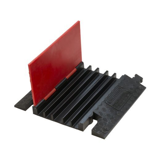 CableGuard Red Line 5 to Red Floor 5 Channel Cable Ramp 0.5M