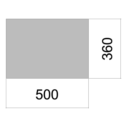 Flat 0.5m x 0.36m