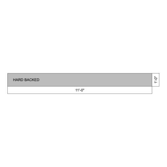 Flat 11' x 01' (Hard Backed)