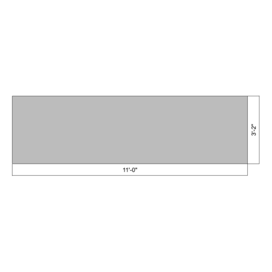 Flat 11' x 03' 2"