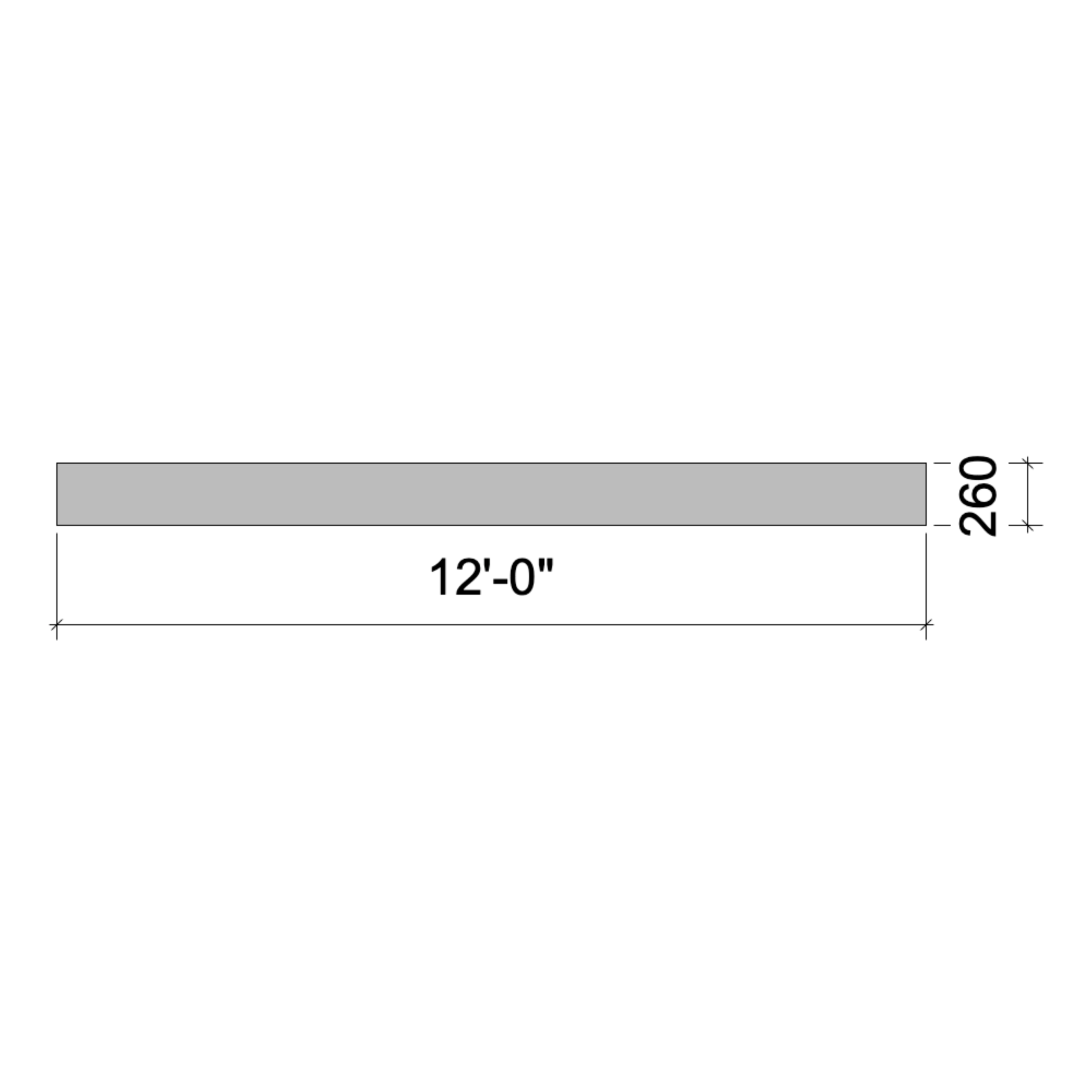 Flat 12' x 0.26m