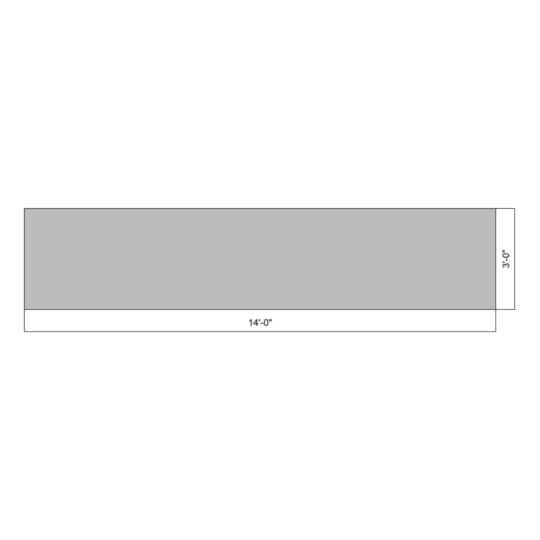 Flat 14' x 03'