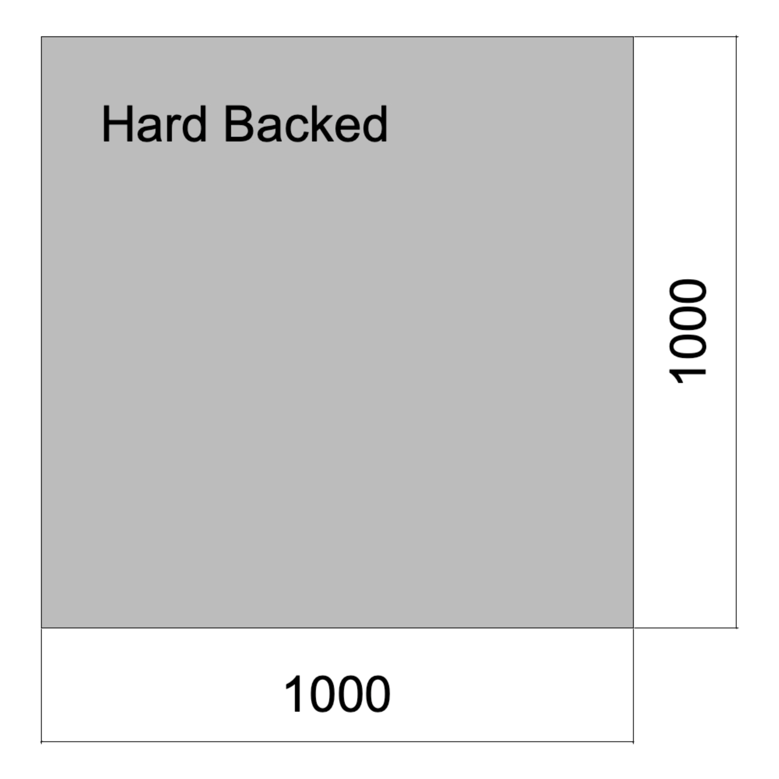 Flat 01m x 01m (Hard Backed)