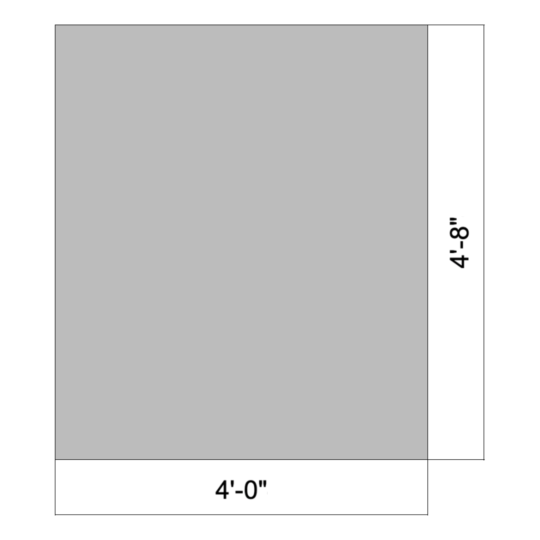 Flat 04' x 04' 8"
