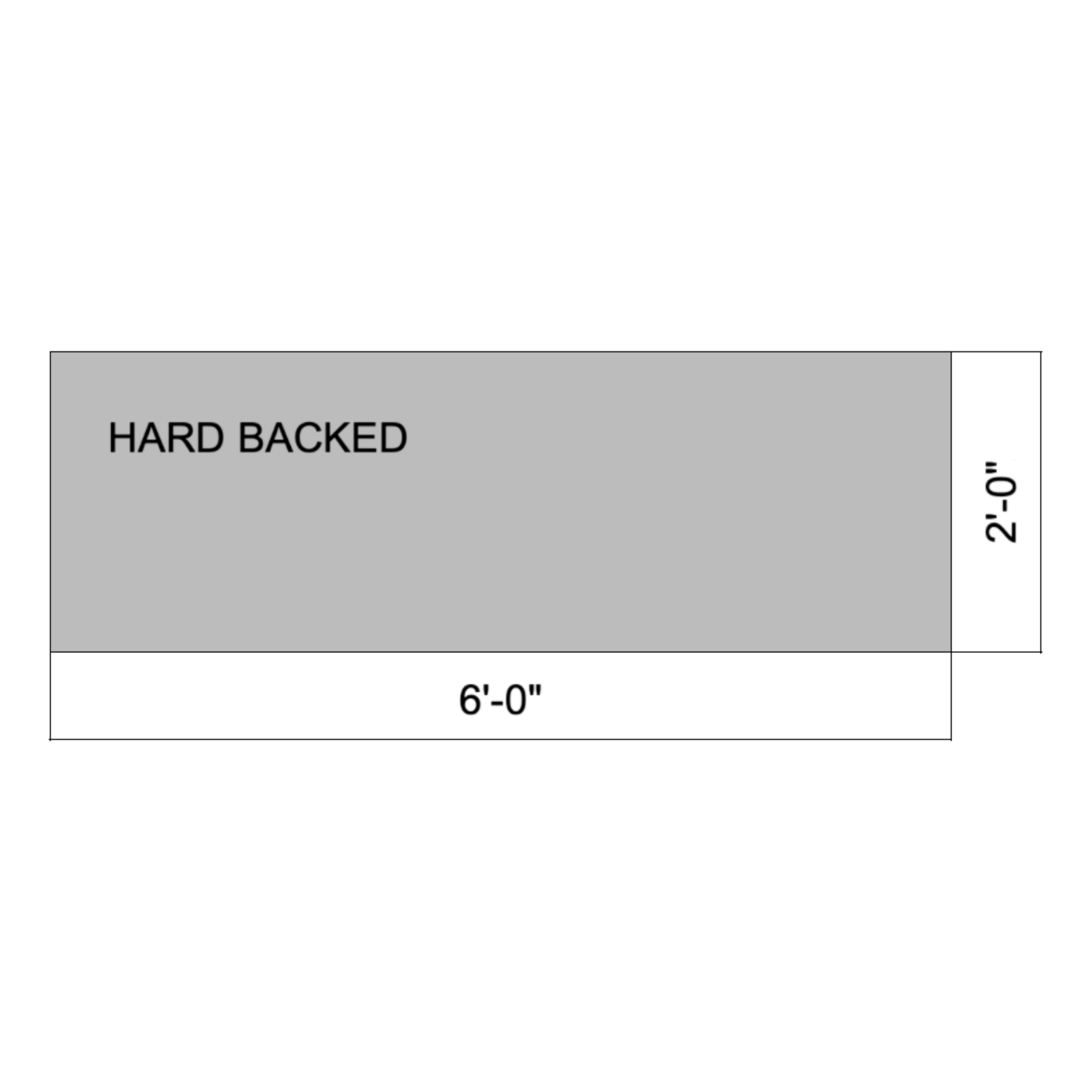 Flat 06' x 02' (Hard Backed)