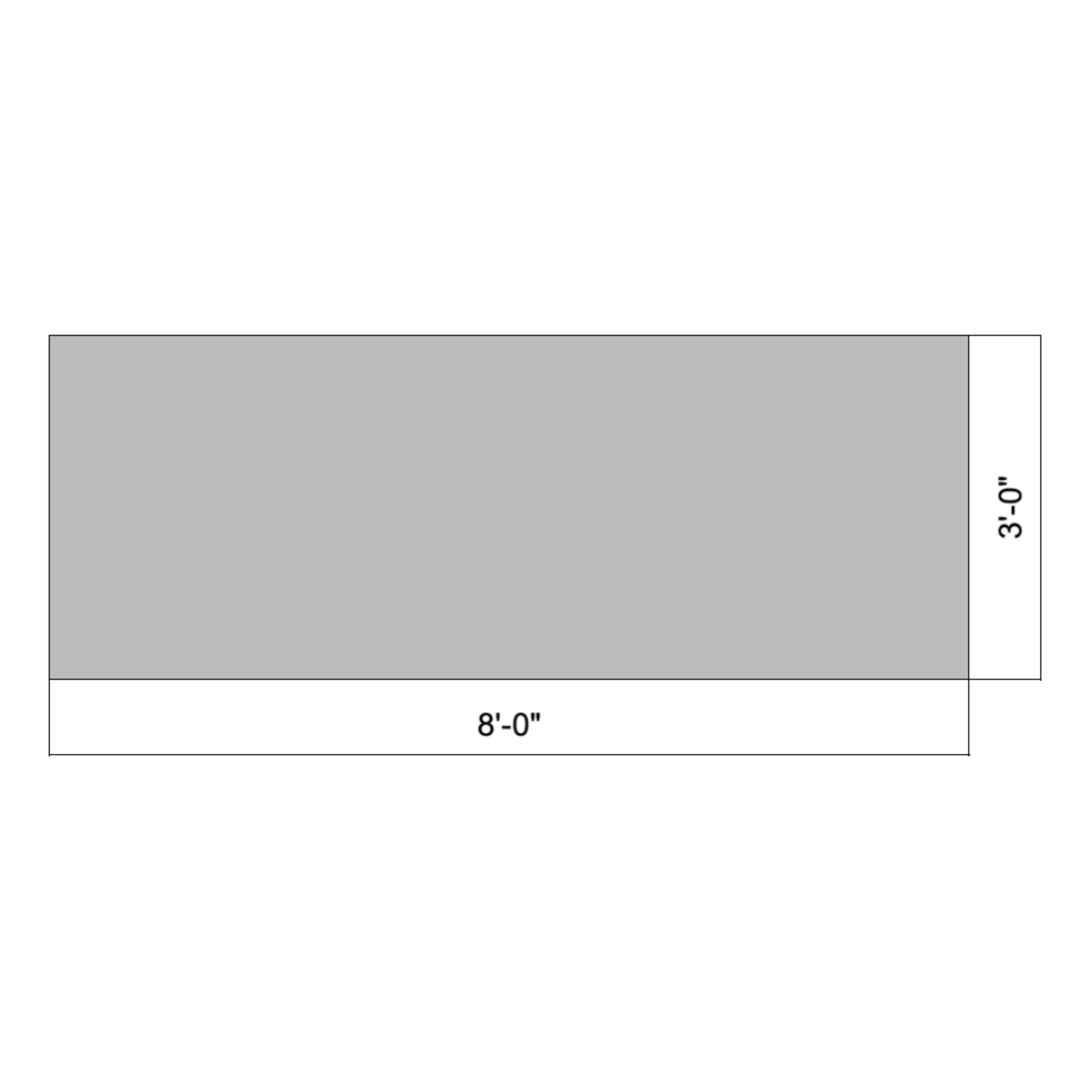 Flat 08' x 03'