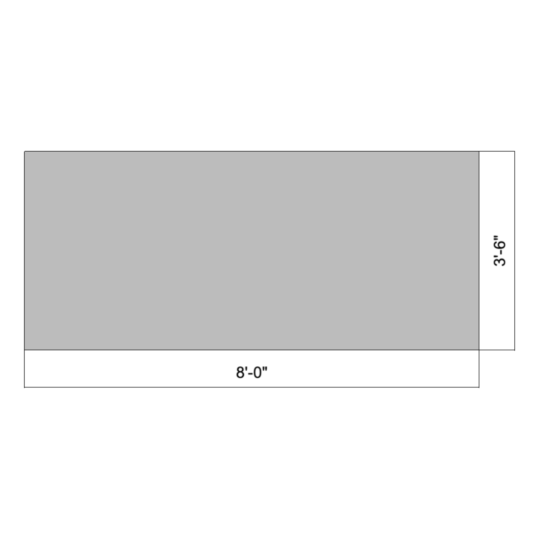 Flat 08' x 03' 6"