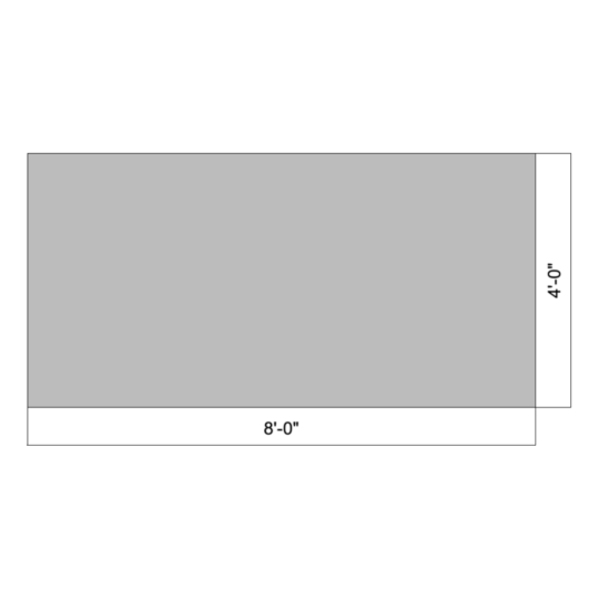 Flat 08' x 04'