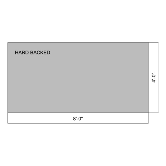Flat 08' x 04' (Hard Backed)
