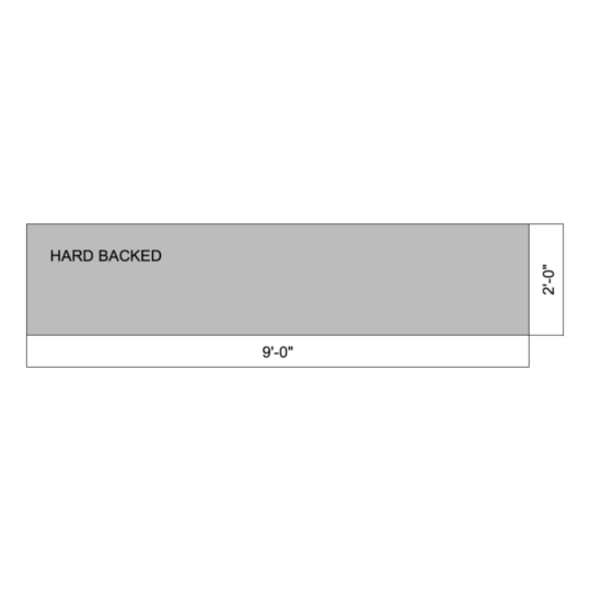 Flat 09' x 02' (Hard Backed)