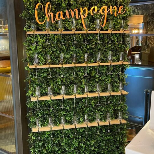 2m x 1m Champagne Wall (Holds 32 Glasses) Assembly