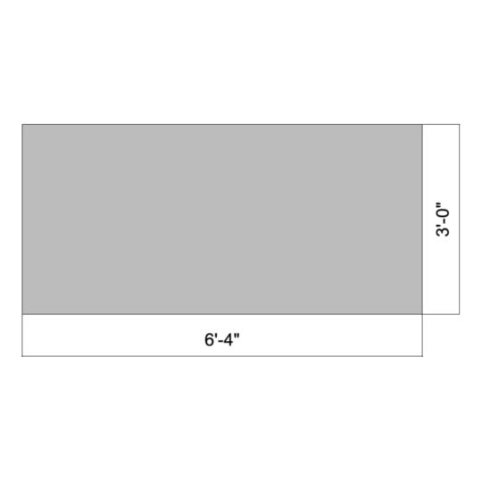 Flat 06' 4" x 03' (Table Surround)