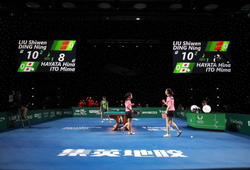London,England, 23 February 2018. Women's Final at the ITTF Team World Cup. China beat Japan 3/0